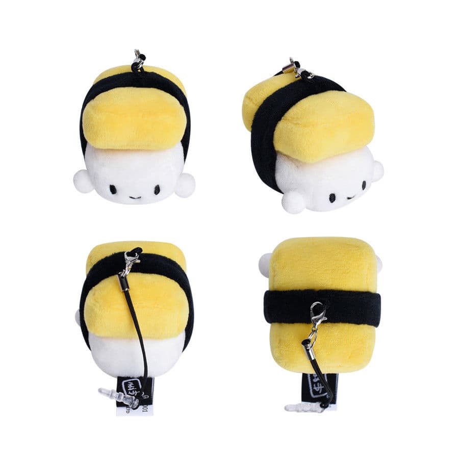 Factory wholesale Cute Girl Bag Purse Handbag Charm Plush Keychain Fancy Tamagoyaki Egg Sushi 2_5_